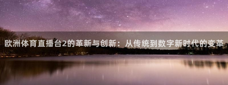 乐球直播在线播放观看：欧洲体育直播台2的革新与创新：从传统到数字新时代的变革
